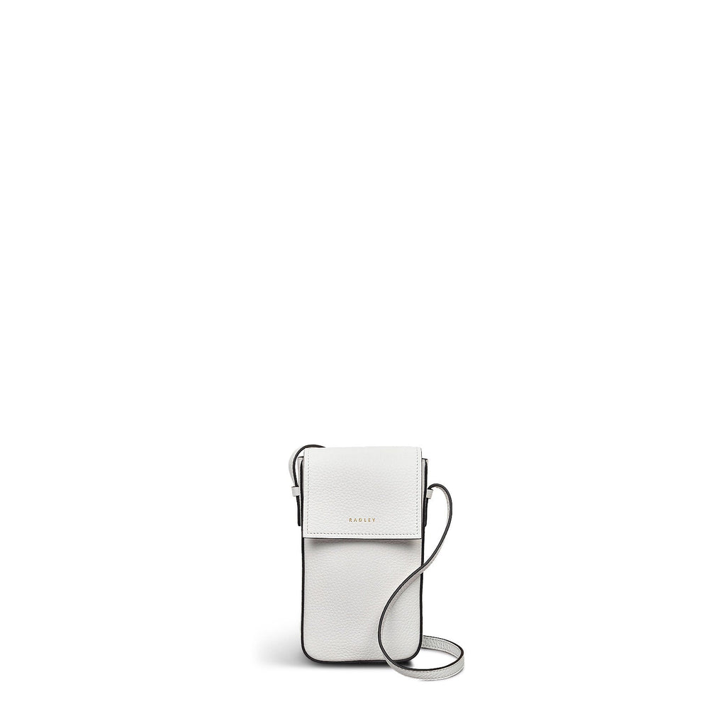 Southland Avenue Leather Medium Phone Cross Body Bag in Bright White - 111804
