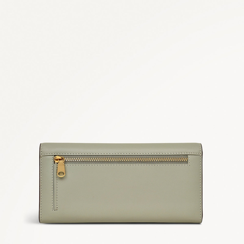 Face To Face Leather Large Flapover Wallet in Drizzle - 111809