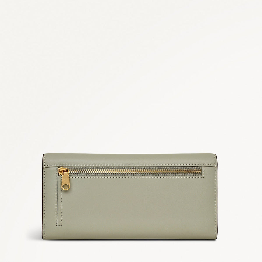 Face To Face Leather Large Flapover Wallet in Drizzle - 111809