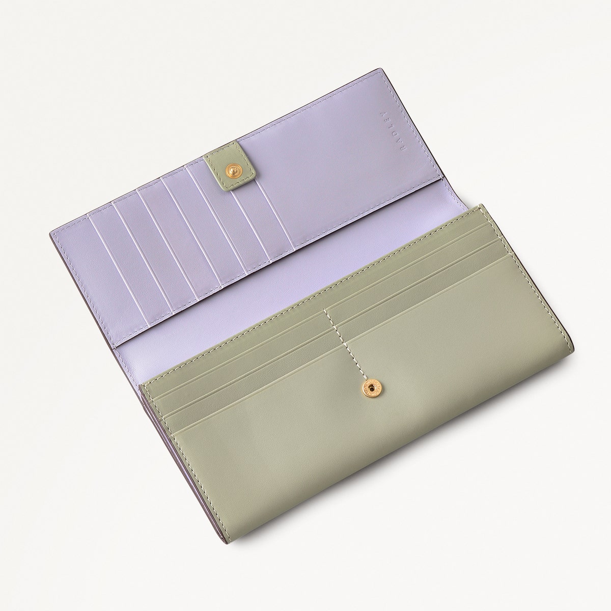 Face To Face Leather Large Flapover Wallet in Drizzle - 111809