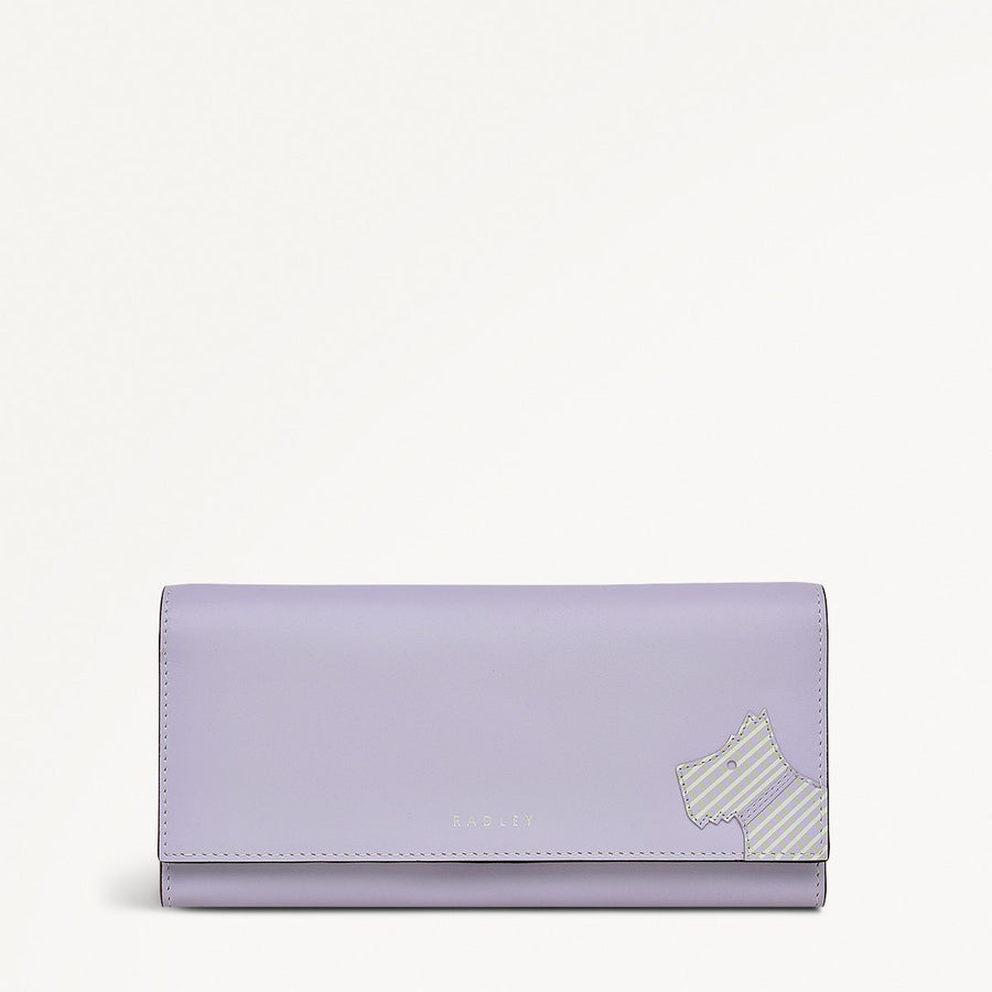 Face To Face Leather Large Flapover Wallet in Bellflower - 111810