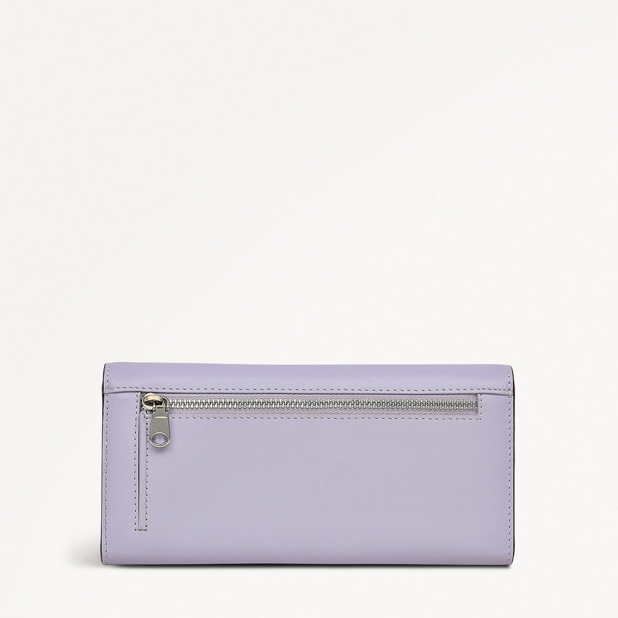 Face To Face Leather Large Flapover Wallet in Bellflower - 111810