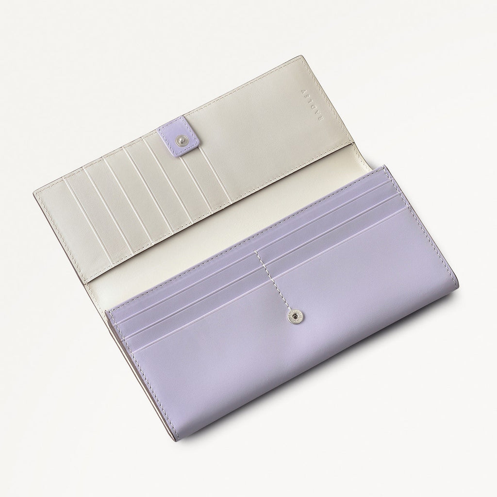 Face To Face Leather Large Flapover Wallet in Bellflower - 111810