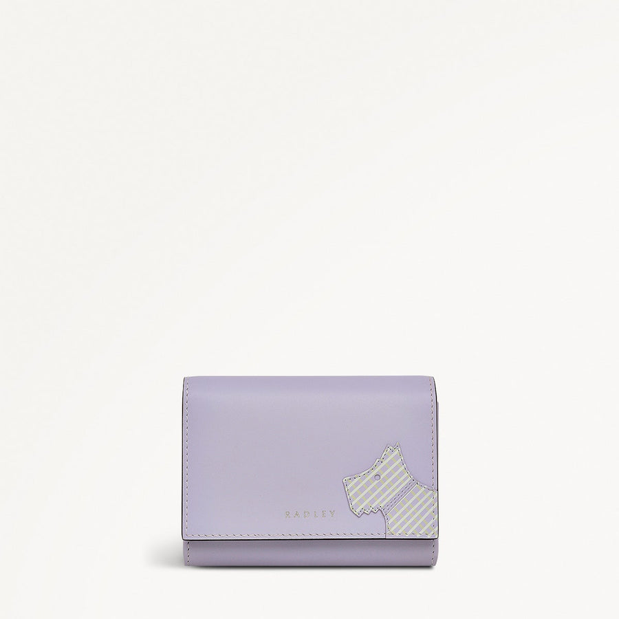 Face To Face Leather Medium Flapover Wallet in Bellflower - 111812