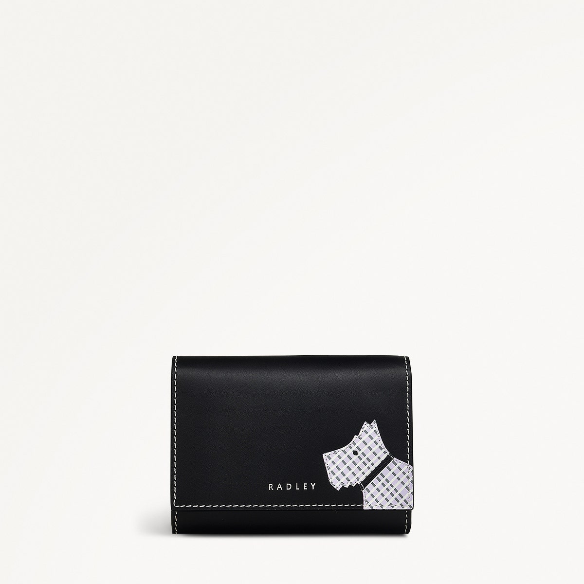Face To Face Leather Medium Flapover Wallet in Black - 111813