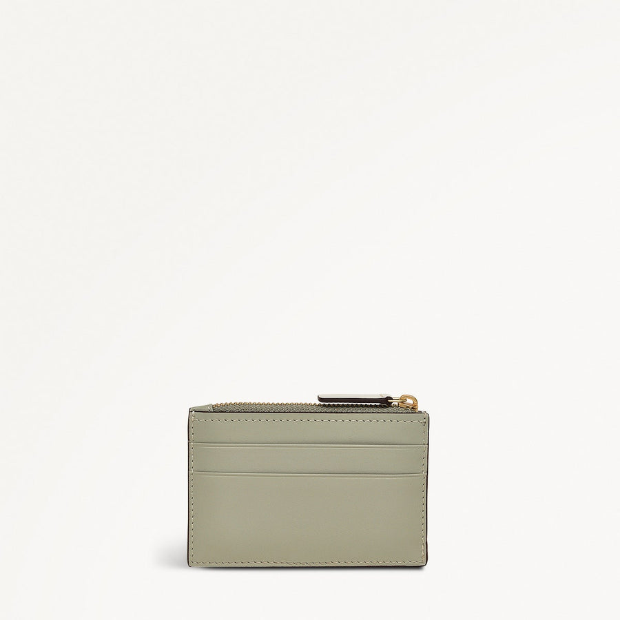 Face To Face Leather Small Ziptop Coin Purse in Drizzle - 111814