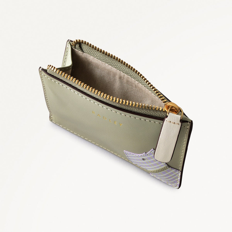 Face To Face Leather Small Ziptop Coin Purse in Drizzle - 111814