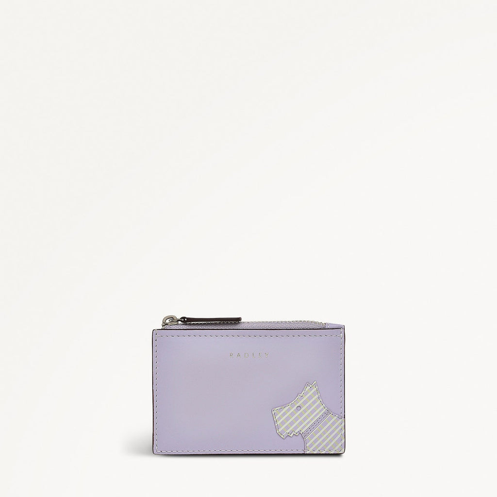 Face To Face Leather Small Ziptop Coin Purse in Bellflower - 111815