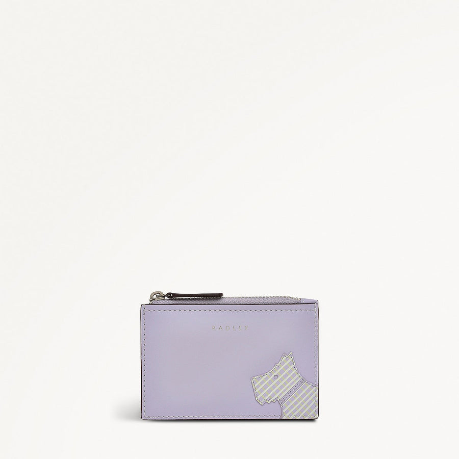 Face To Face Leather Small Ziptop Coin Purse in Bellflower - 111815