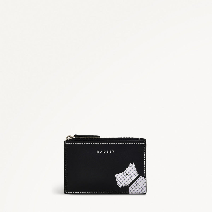 Face To Face Leather Small Ziptop Coin Purse in Black - 111816