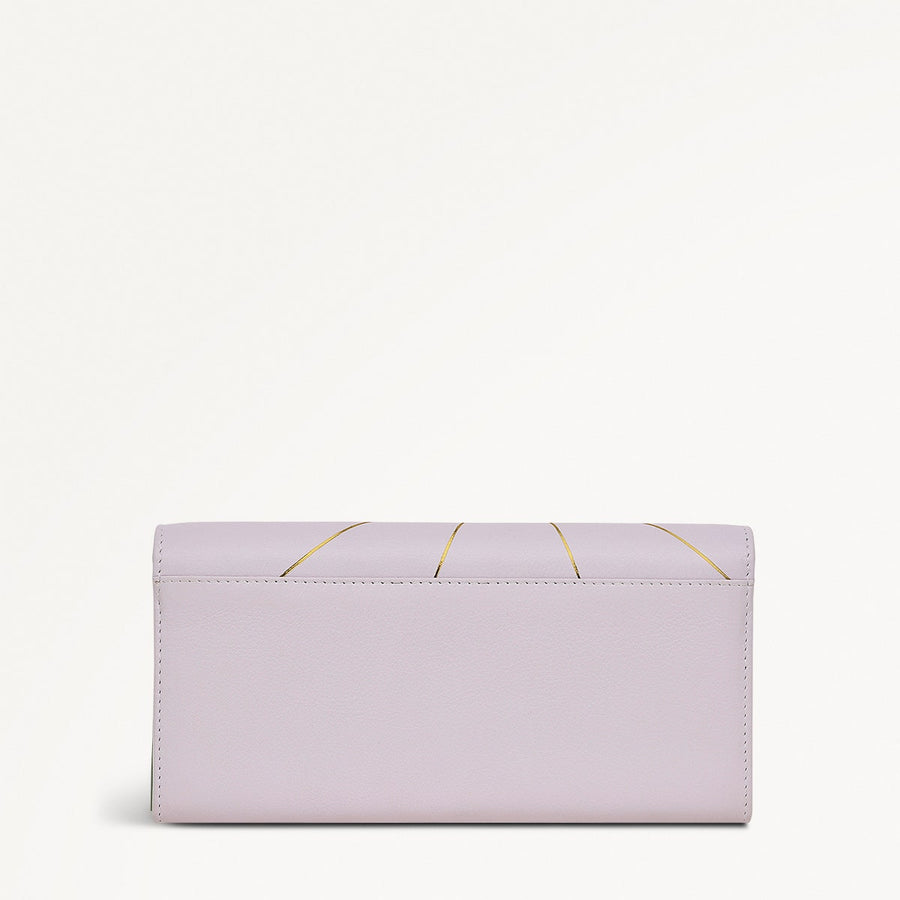 Lavender Fields Leather Large Flapover Wallet in Orchid - 111818