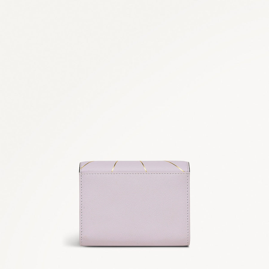 Lavender Fields Leather Medium Flapover Wallet in Orchid - 111820