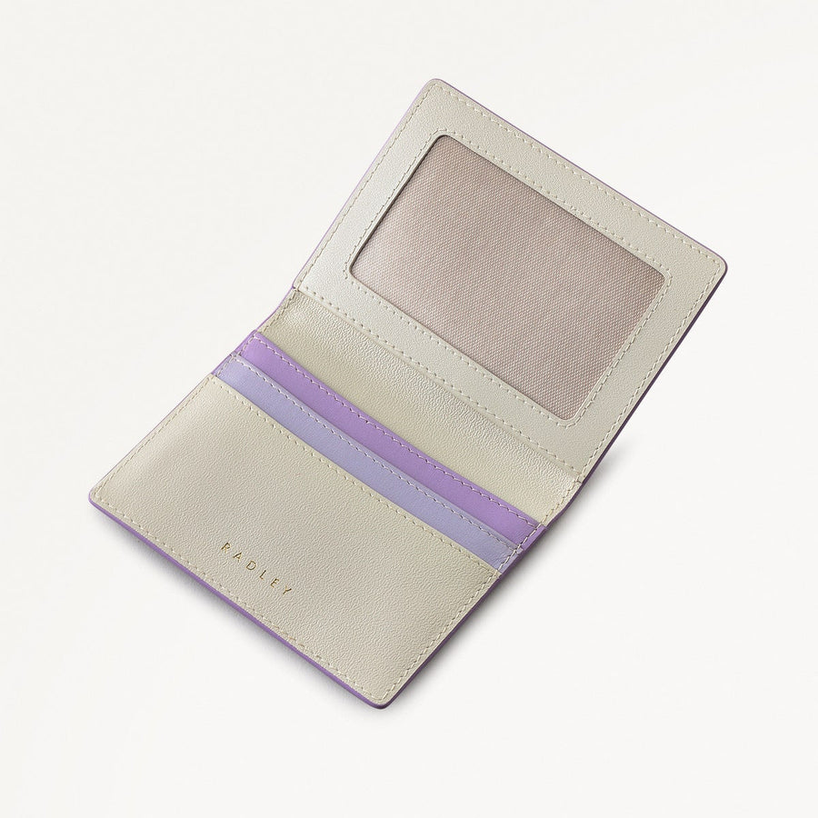 Lavender Fields Leather Small Card Holder in Chalk - 111821