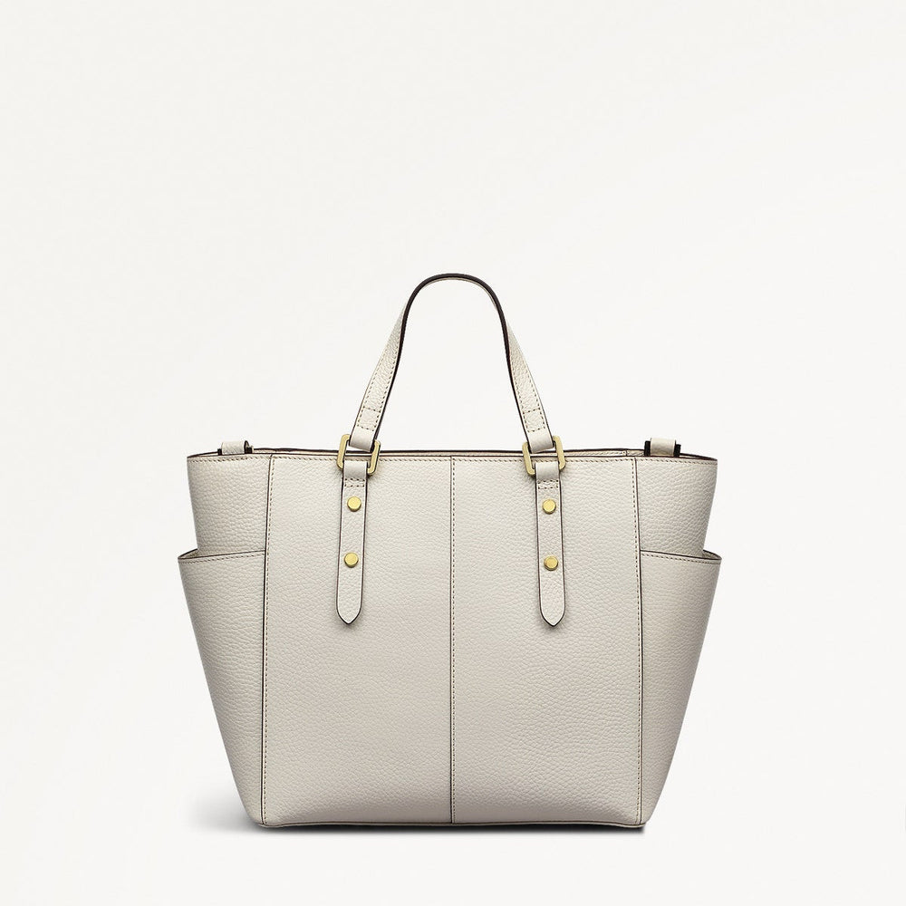 Silk Street Leather Medium Ziptop Multiway Bag in Chalk - 111827