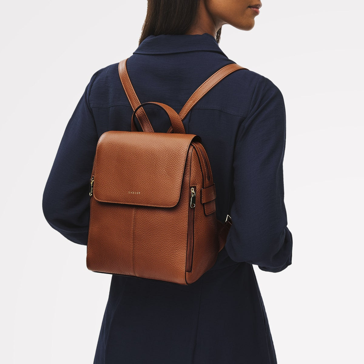 LORNE CLOSE MEDIUM FLAPOVER BACKPACK INDUS TAN