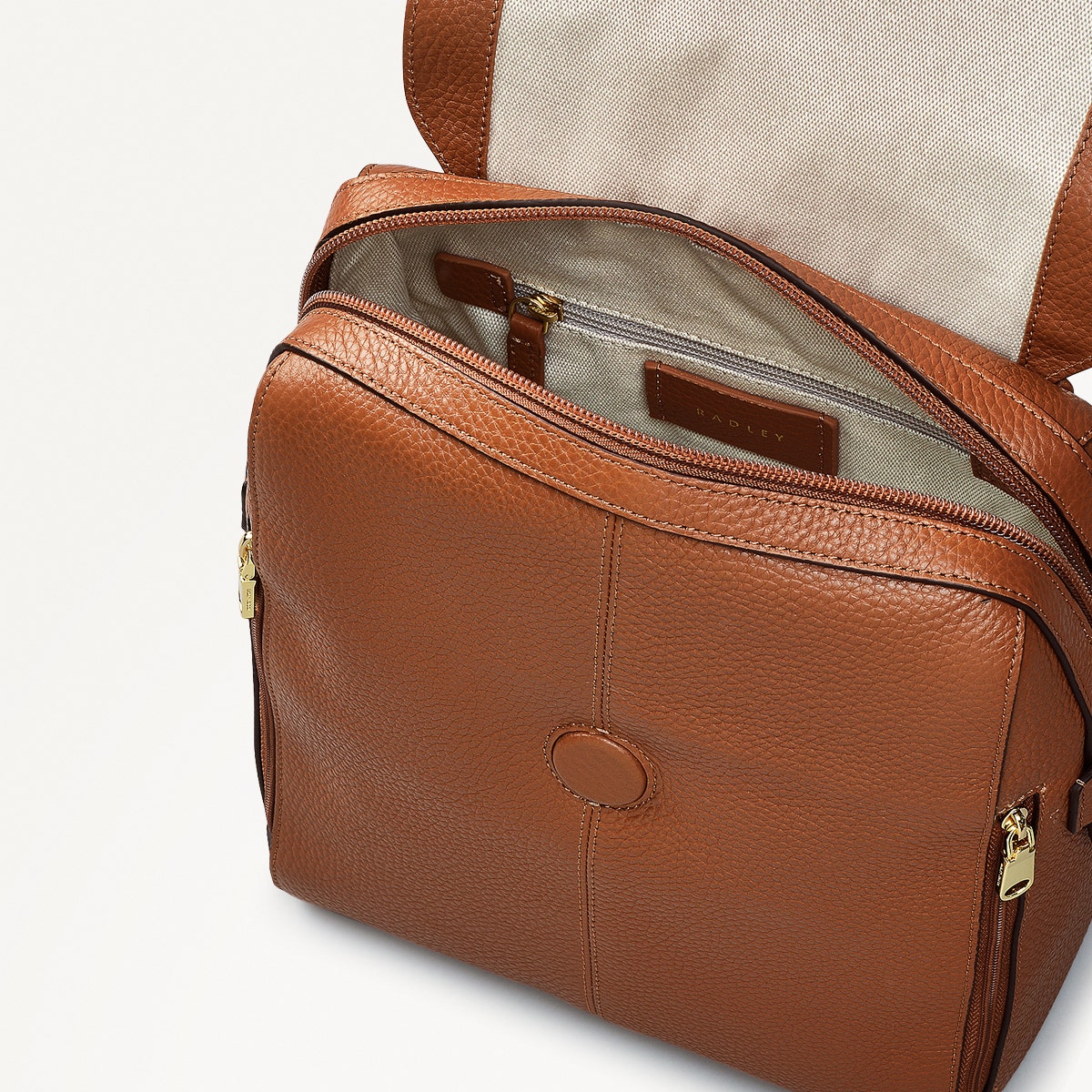 LORNE CLOSE MEDIUM FLAPOVER BACKPACK INDUS TAN