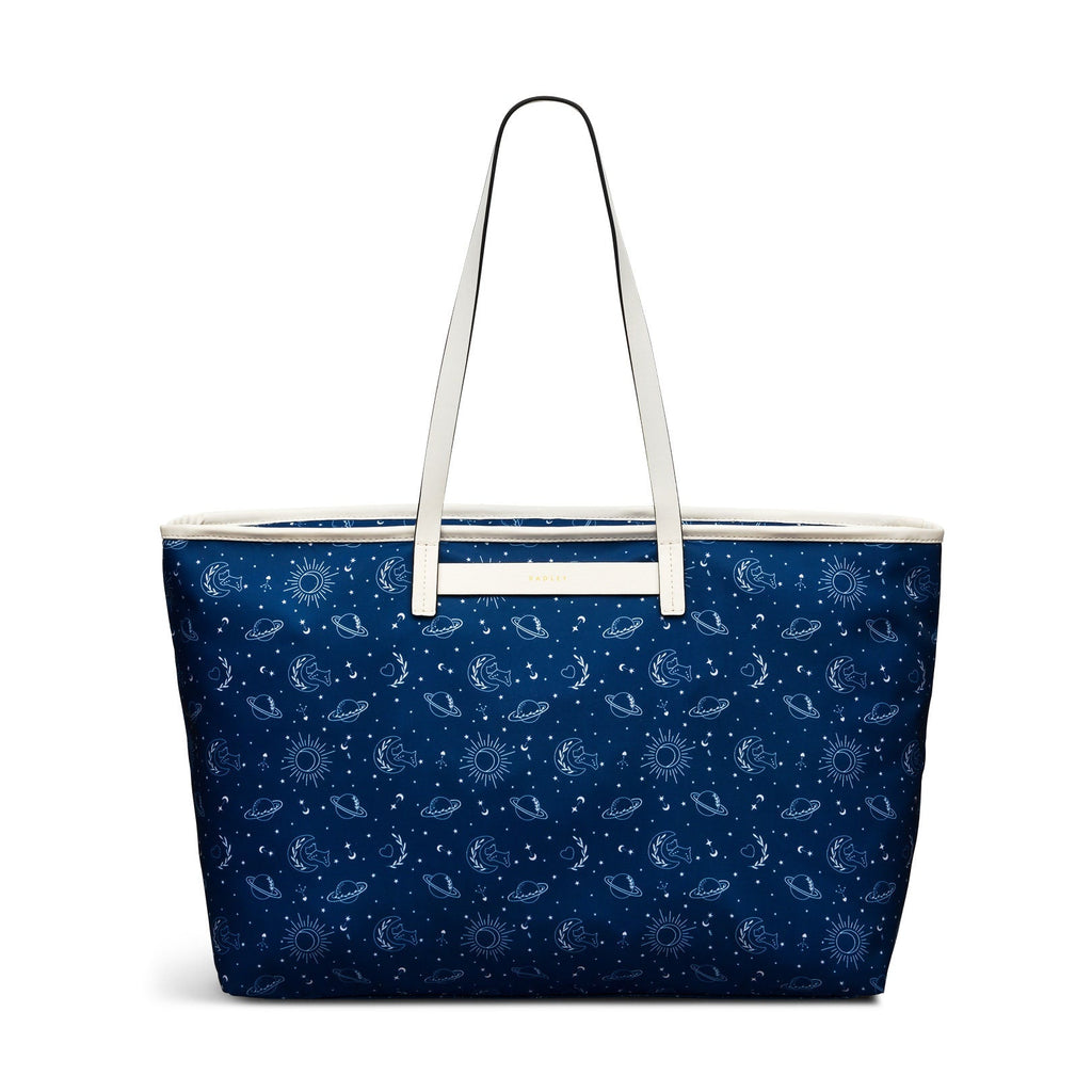 Finsbury Park Fabric Large Ziptop Shoulder Bag in Deepsea - 111854