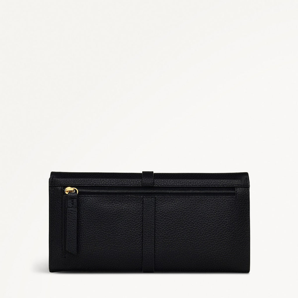 Sandler Way Leather Large Flapover Wallet in Black - 111863