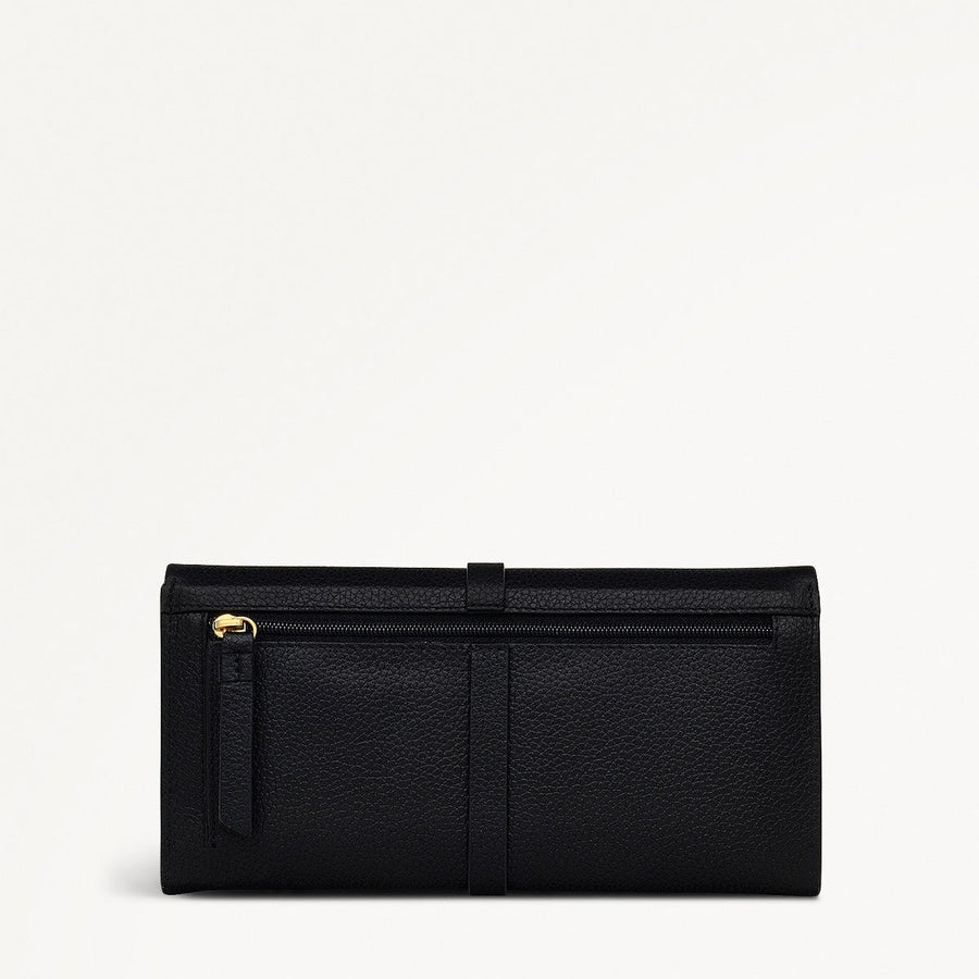 Sandler Way Leather Large Flapover Wallet in Black - 111863