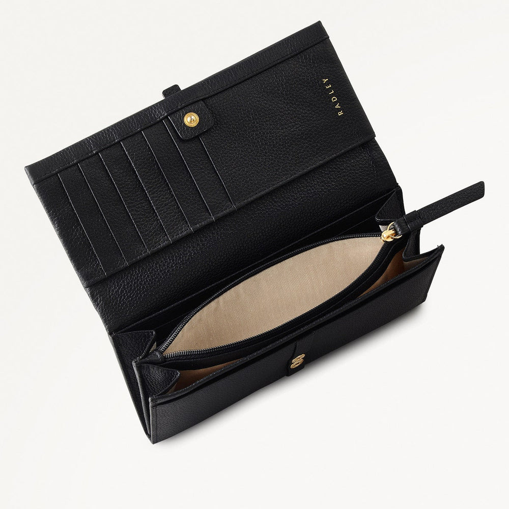 Sandler Way Leather Large Flapover Wallet in Black - 111863