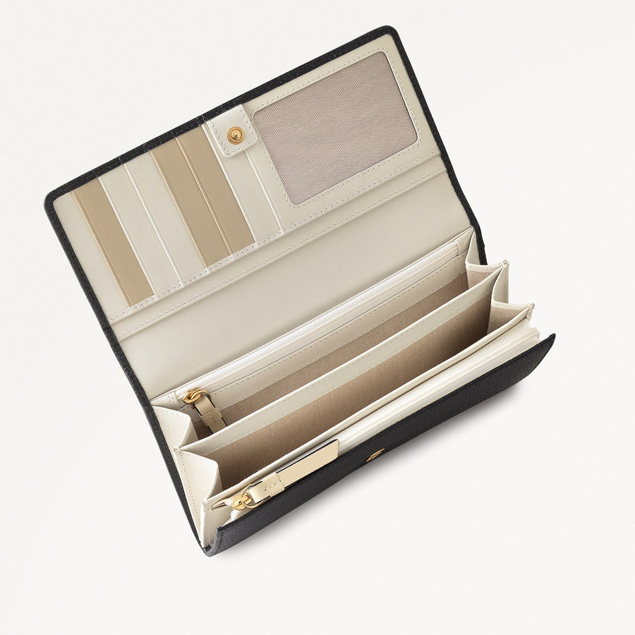 Loyal Radley Leather Extra Large Flapover Wallet in Black - 111866