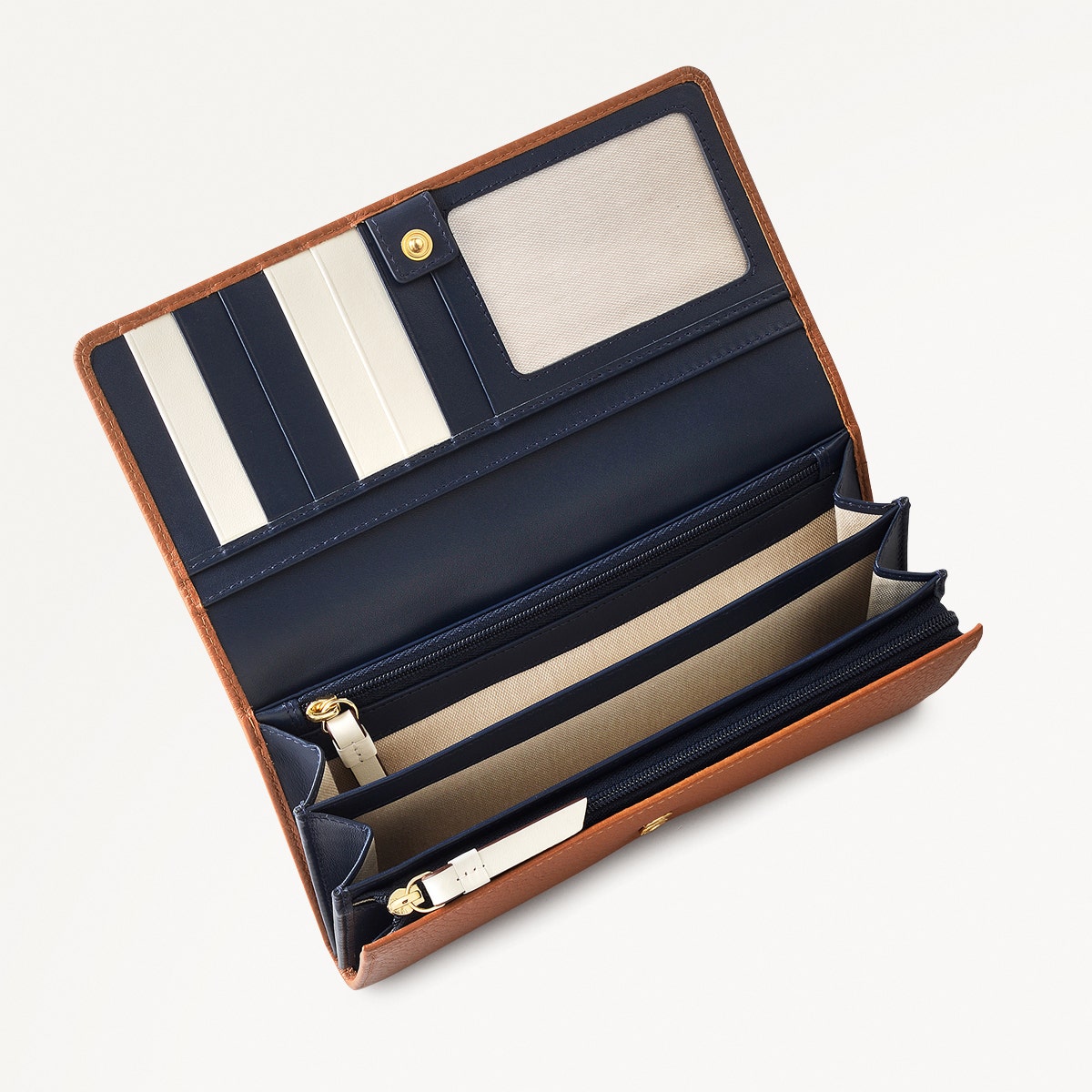 Loyal Radley Leather Extra Large Flapover Wallet in Indus Tan - 111868