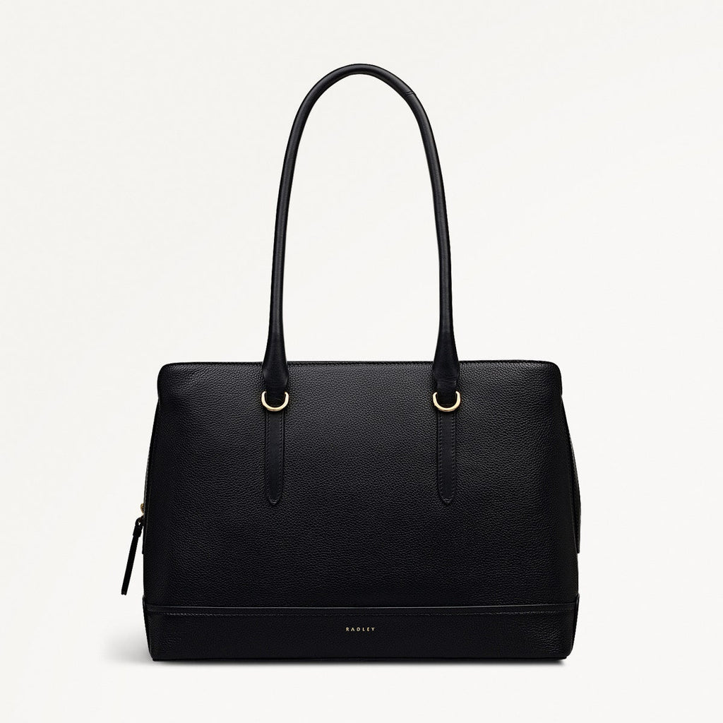 Paddington Place Leather Medium Ziptop Shoulder Bag in Black - 111885