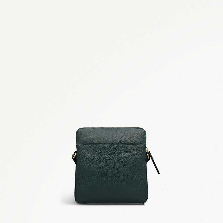 Redford Close Leather Medium Ziptop Cross Body Bag in Cedar - 111900