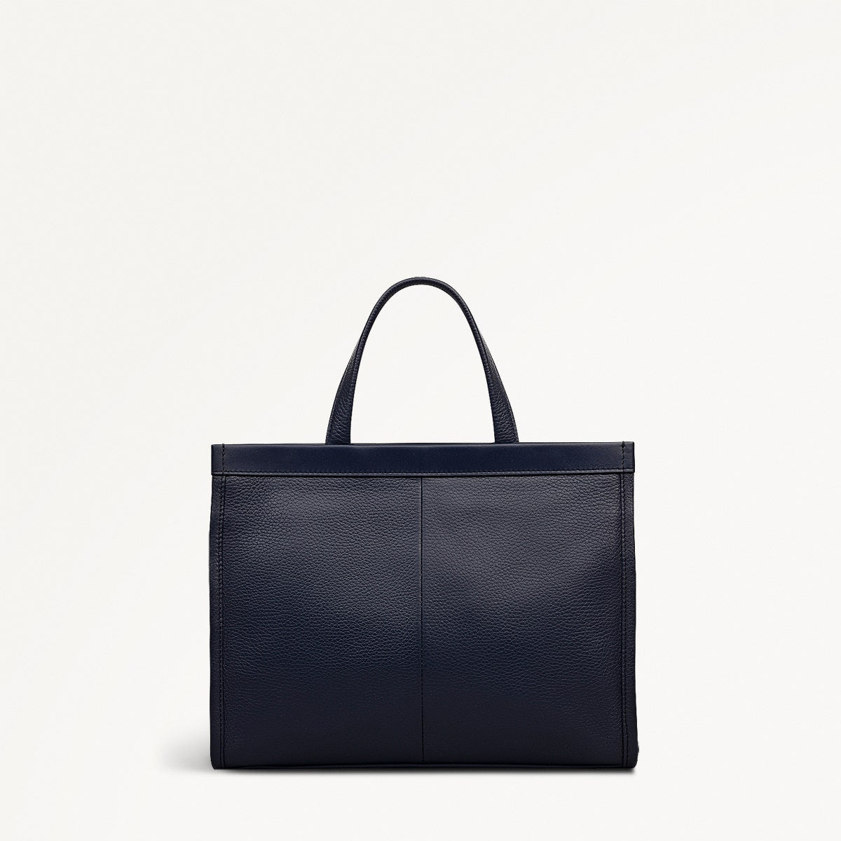 Alba Place Leather Small Ziptop Grab Bag in Ink - 111906