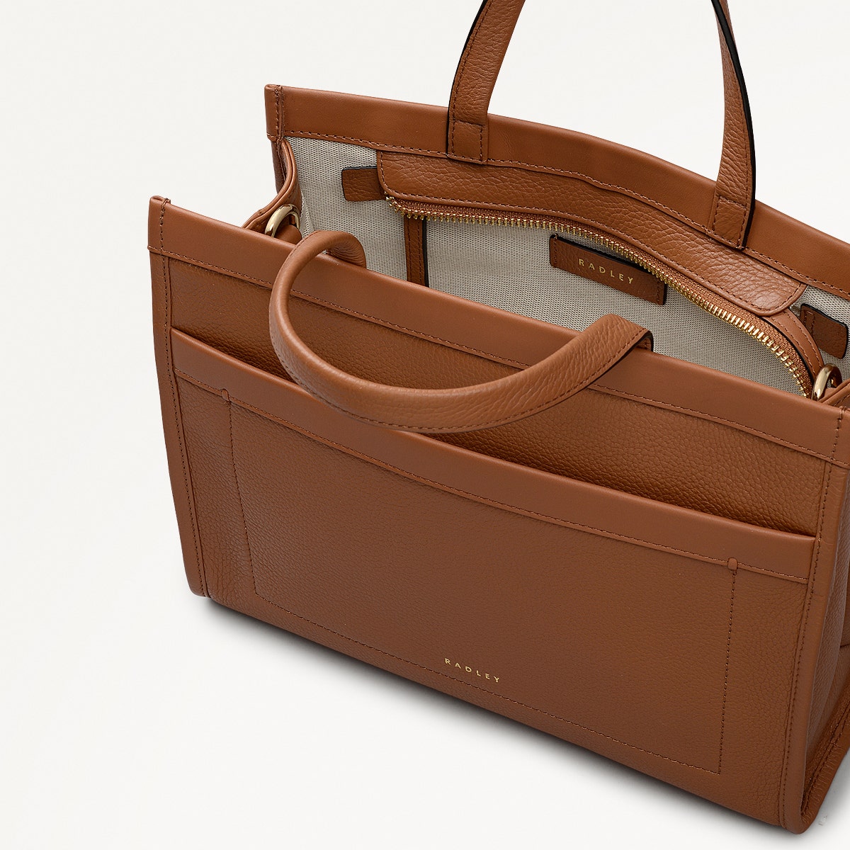 Alba Place Small Ziptop Grab Bag in Indus Tan - 111907