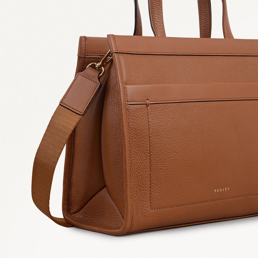 Alba Place Small Ziptop Grab Indus Tan - 111907