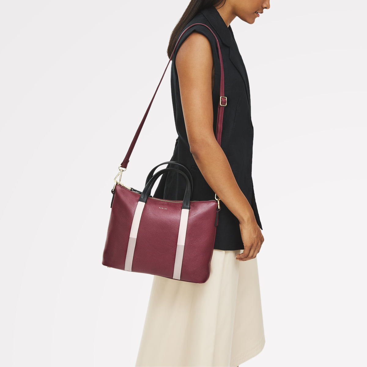 Merlot Medium Ziptop Grab Bag | Waterloo Way AW25 | Radley London