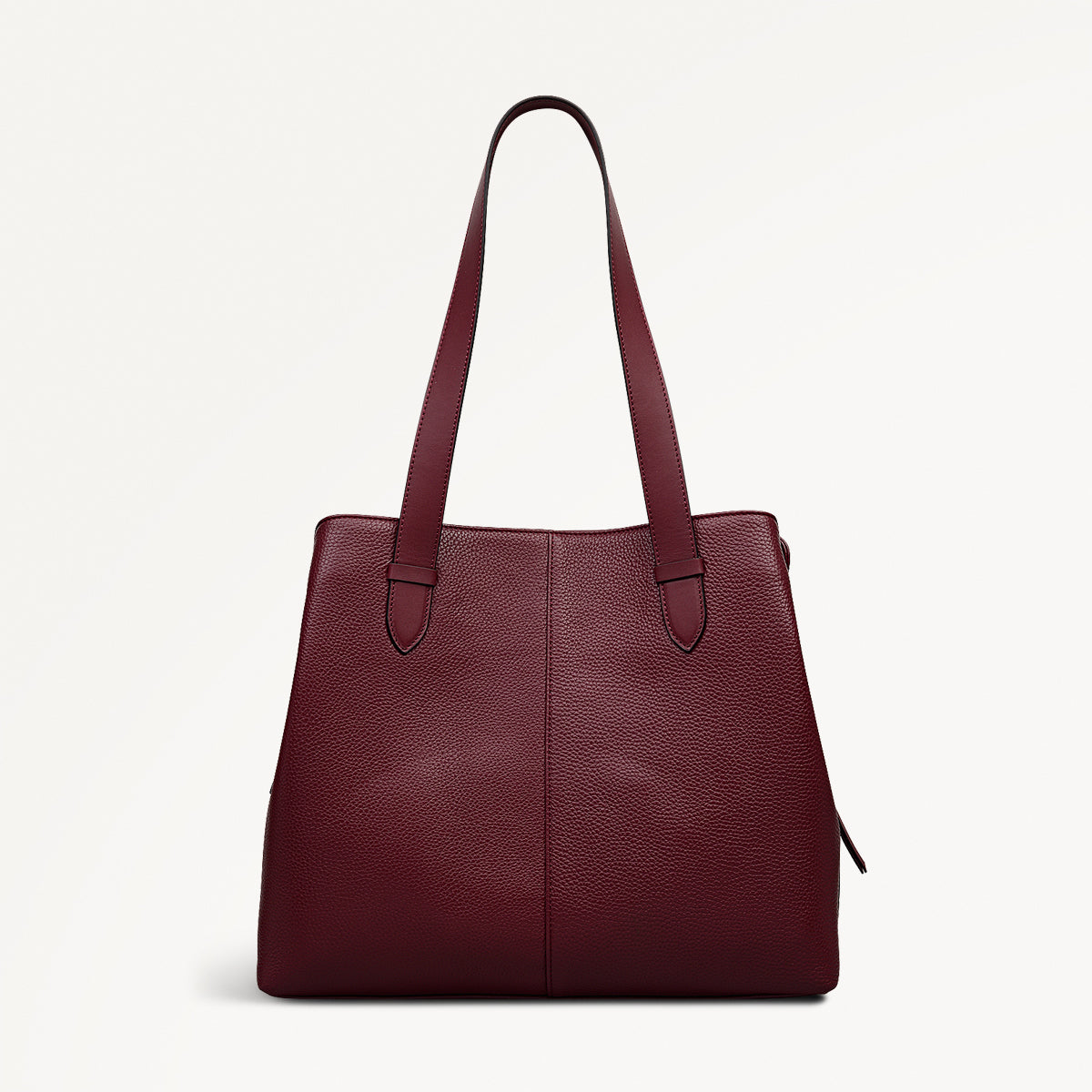 Piccardy Hill 2.0 Leather Medium Ziptop Shoulder Bag in Merlot - 111935