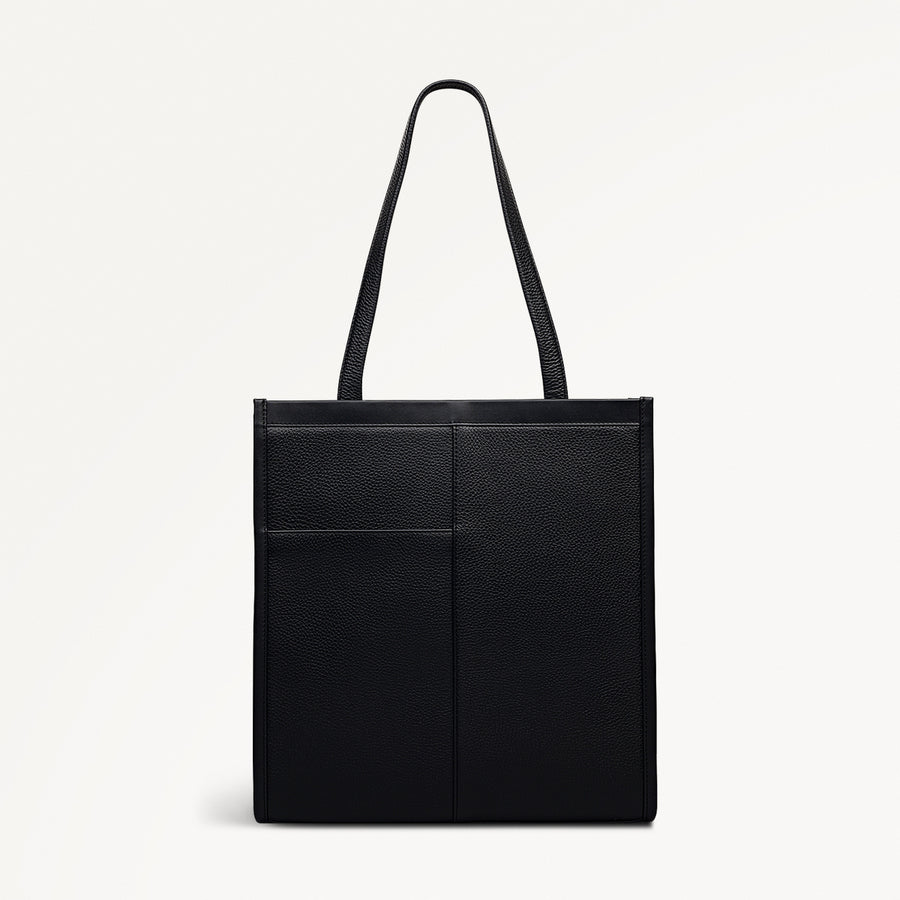 Alba Place - Logo Medium Ziptop Tote Black - 111936