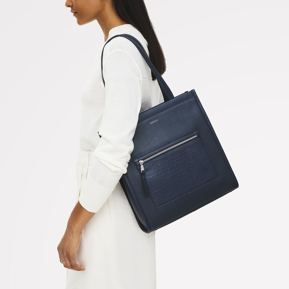 Alba Place - Logo Medium Ziptop Tote Ink - 111937