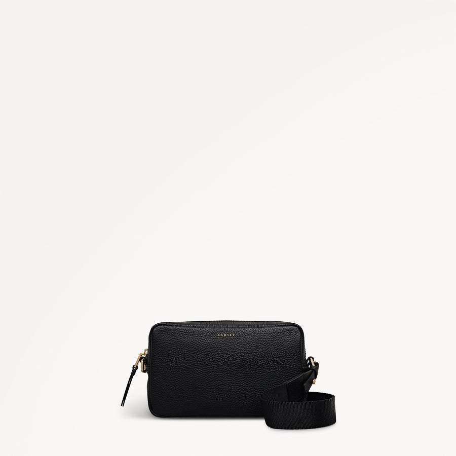 Tavistock Leather Mini Zip Around Cross Body Bag in Black - 111943