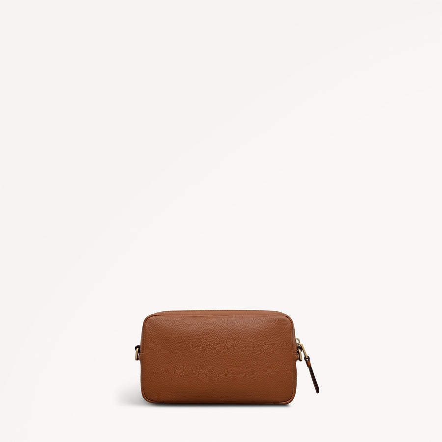 Tavistock Leather Mini Zip Around Cross Body Bag in Indus Tan - 111946