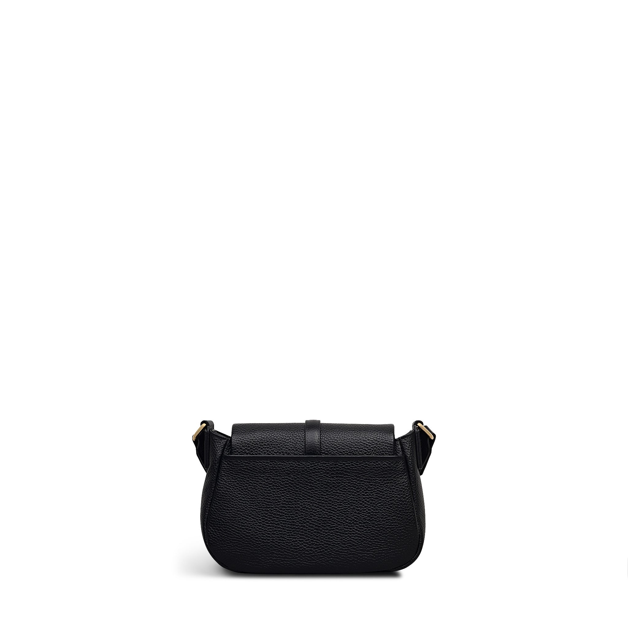 Lulworth Road Leather Small Flapover Cross Body Bag in Black - 111947
