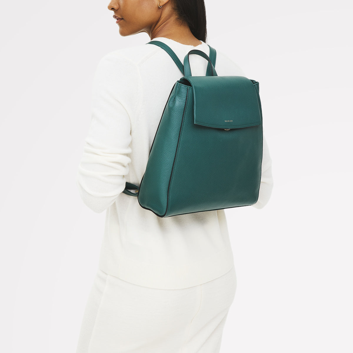 Pickwick Leather Medium Flapover Backpack in Cedar - 111955