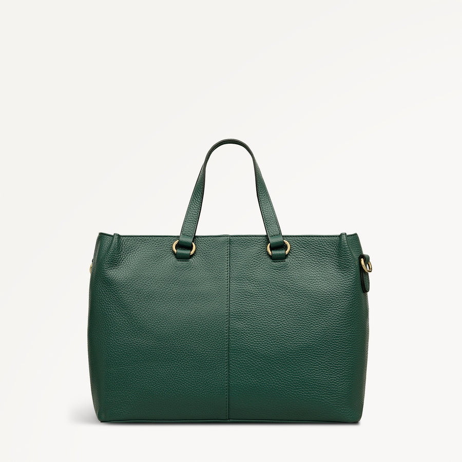 Pickwick Leather Medium Ziptop Grab Bag in Cedar - 111957