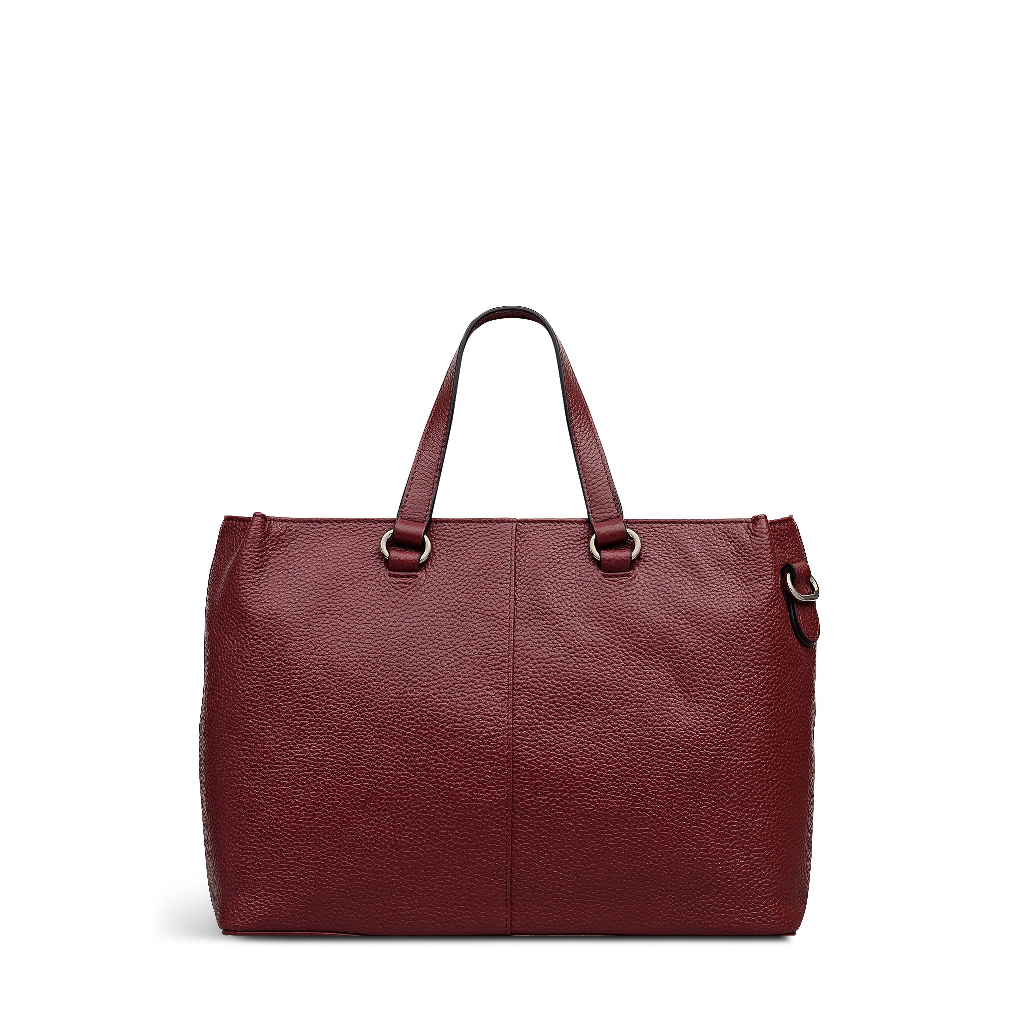 Pickwick Leather Medium Ziptop Grab Bag in Merlot - 111960