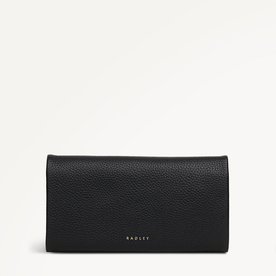 Pickwick Leather Large Flapover Wallet in Black - 111973