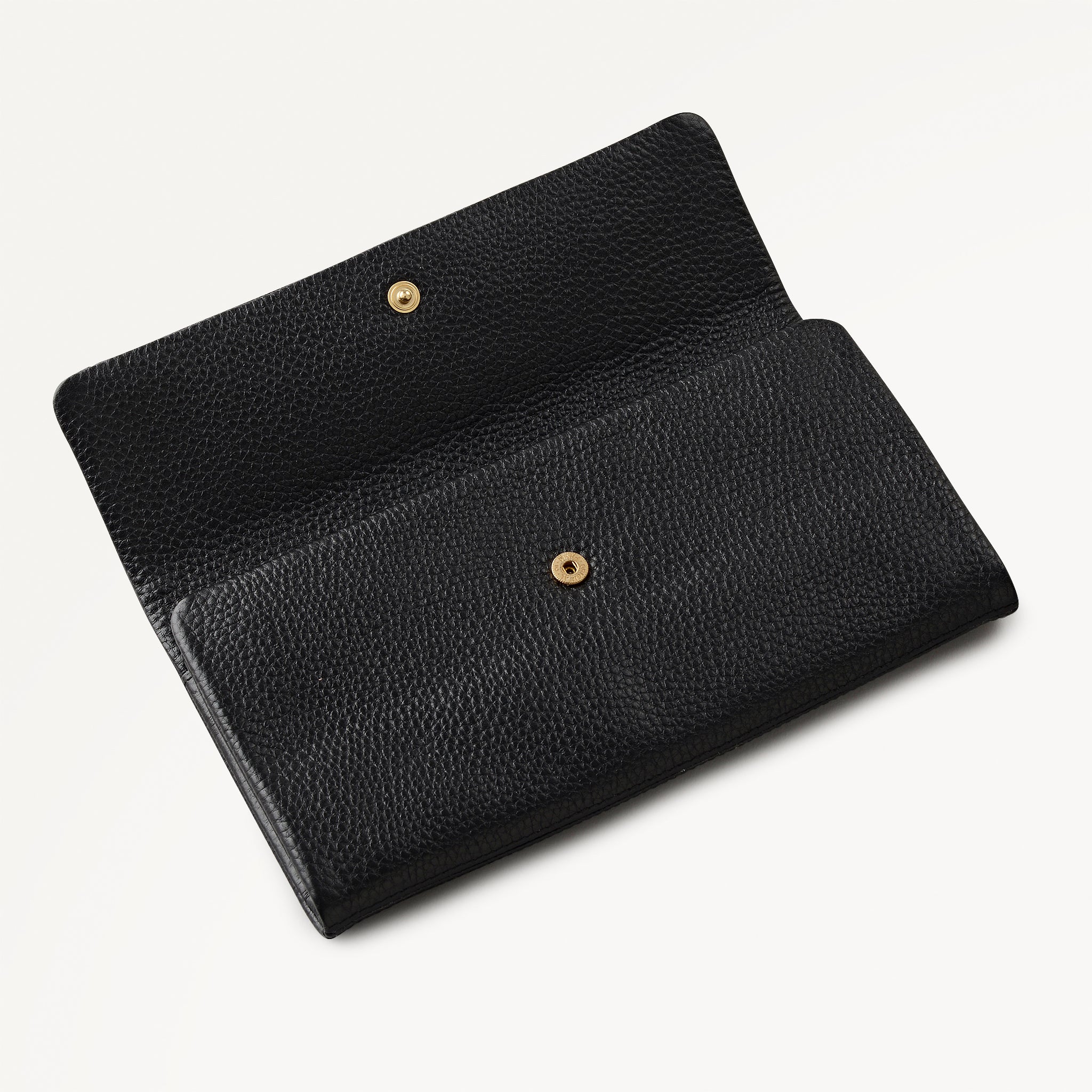 Pickwick Leather Large Flapover Wallet in Black - 111973