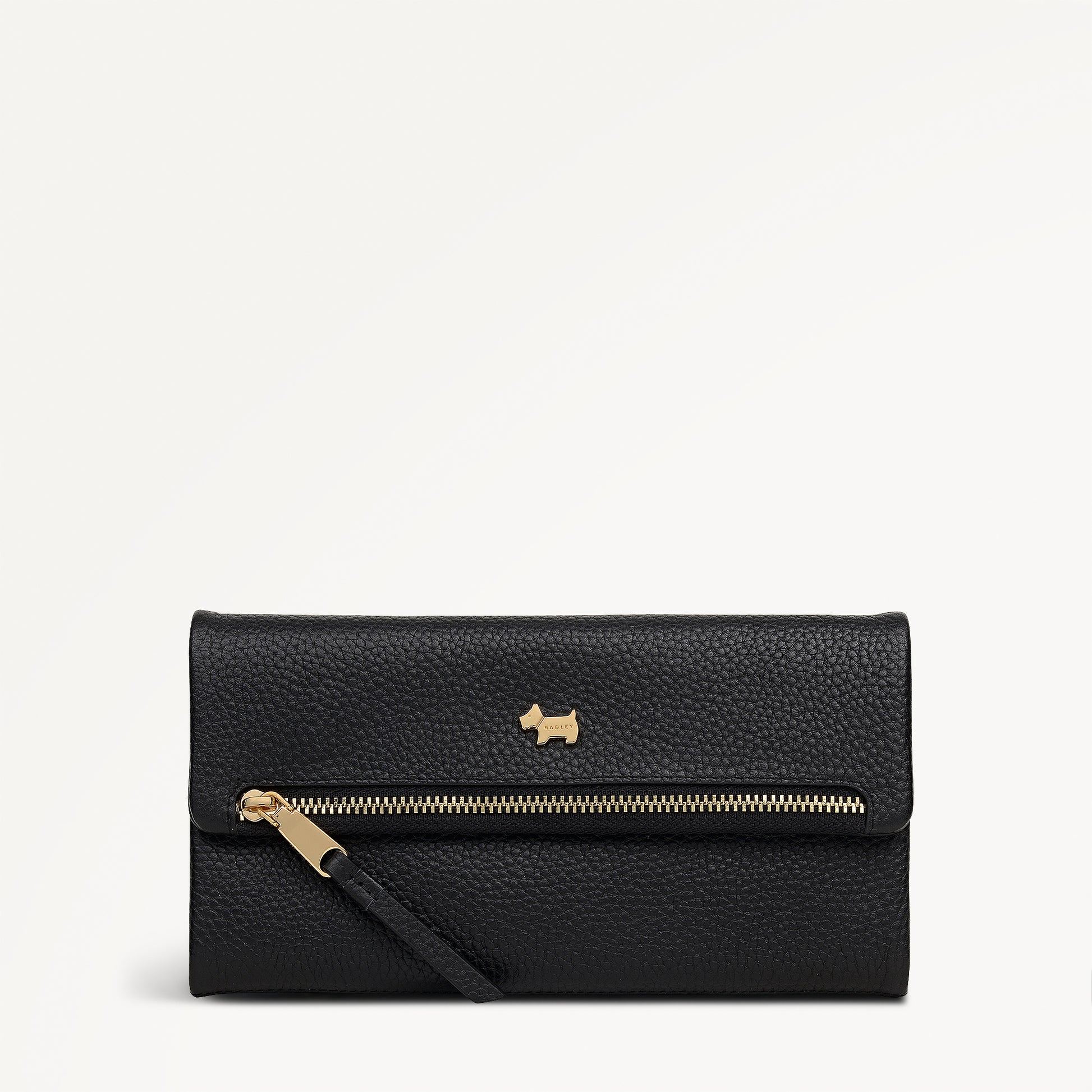 Pickwick Leather Large Flapover Wallet in Black - 111973