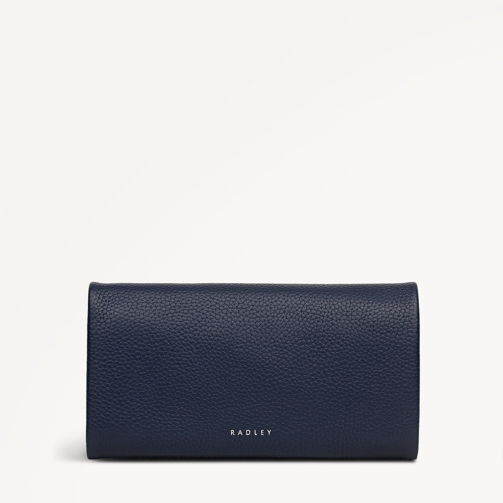 Pickwick Leather Large Flapover Wallet in Ink - 111975