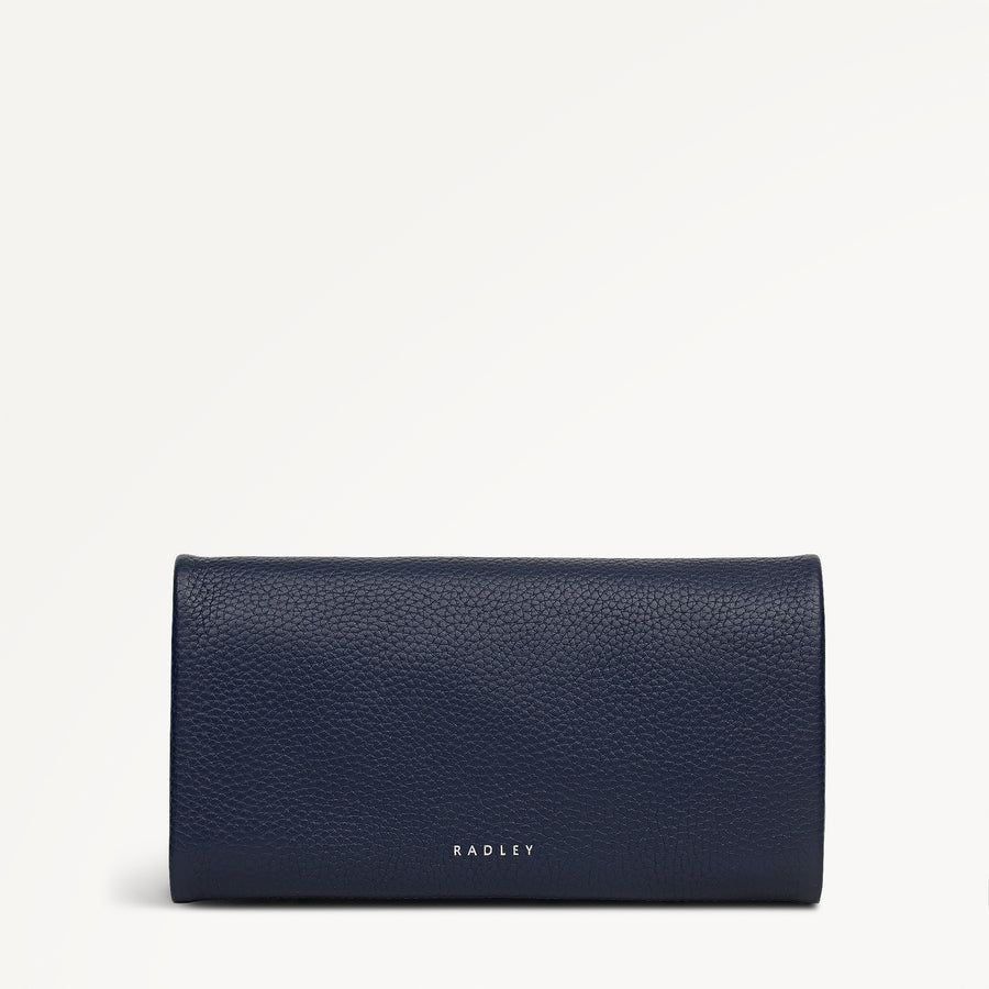 Pickwick Leather Large Flapover Wallet in Ink - 111975