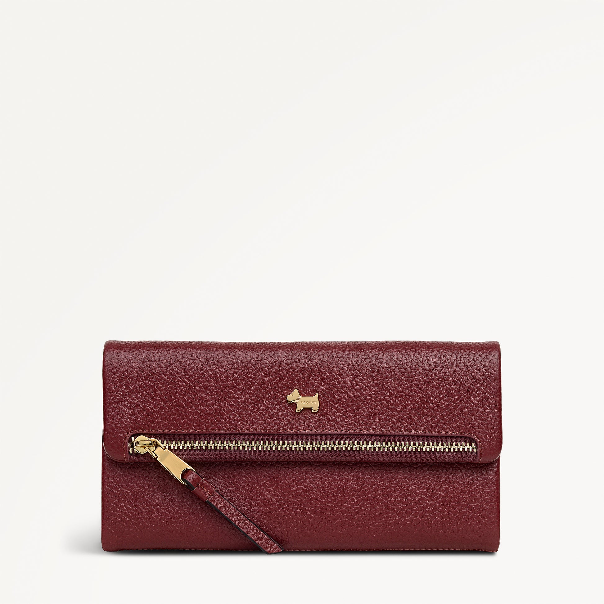 Pickwick Leather Large Flapover Wallet in Merlot - 111976