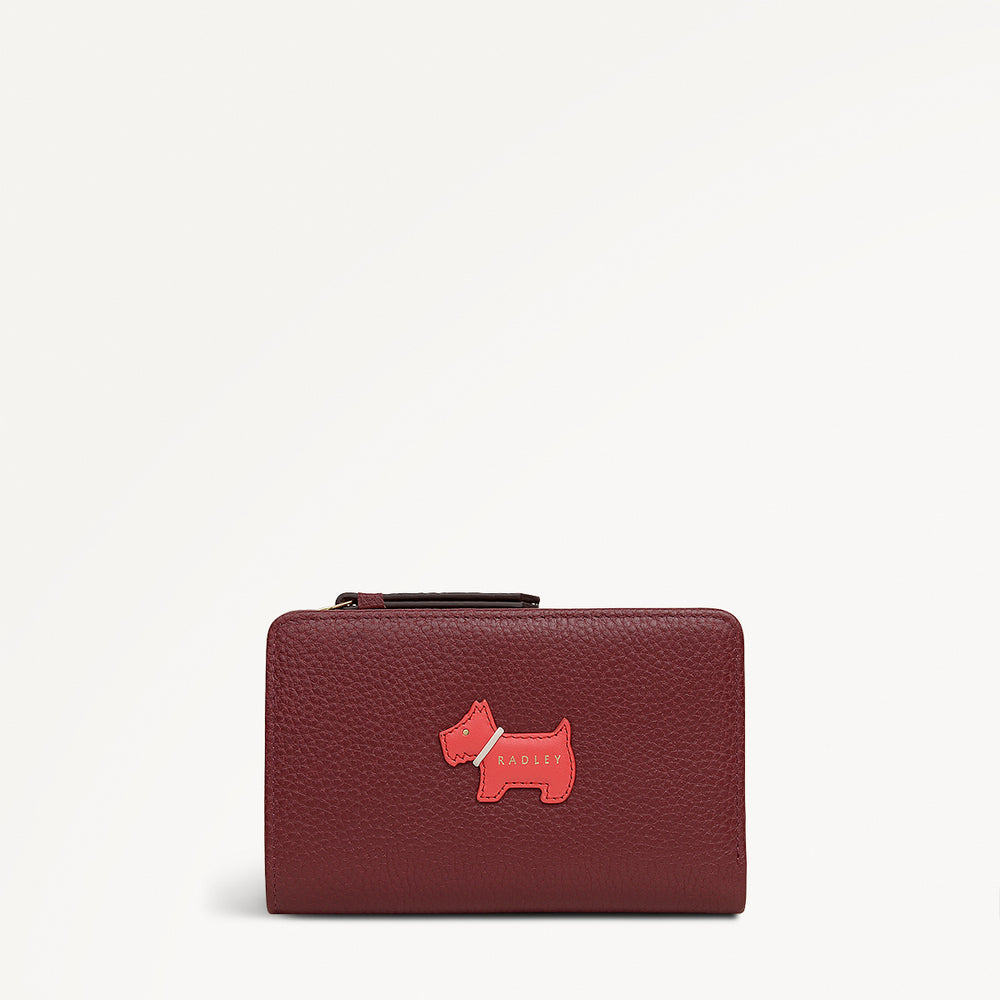 Loyal Radley Leather Medium Bifold Wallet in Merlot - 111983