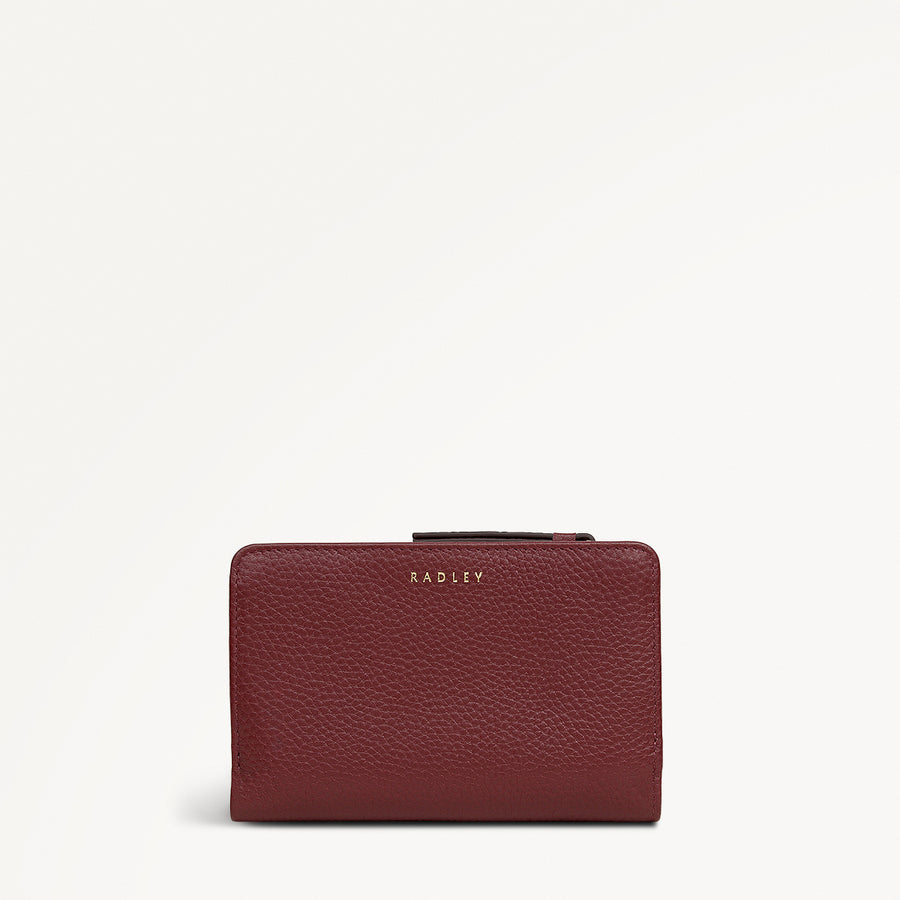 Loyal Radley Leather Medium Bifold Wallet in Merlot - 111983