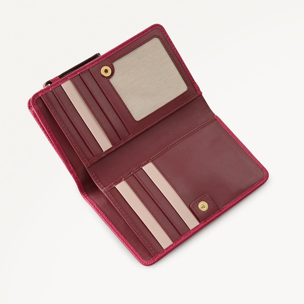 Loyal Radley Leather Medium Bifold Wallet in Dark Rose - 111984